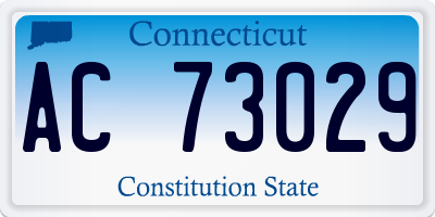 CT license plate AC73029