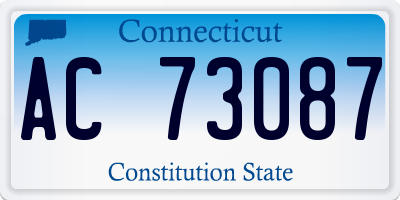 CT license plate AC73087