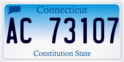 CT license plate AC73107