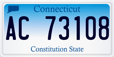 CT license plate AC73108