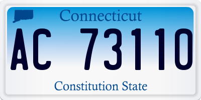 CT license plate AC73110