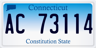 CT license plate AC73114