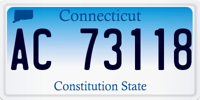 CT license plate AC73118