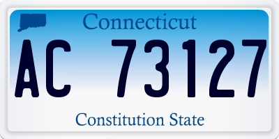 CT license plate AC73127