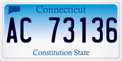 CT license plate AC73136