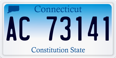 CT license plate AC73141