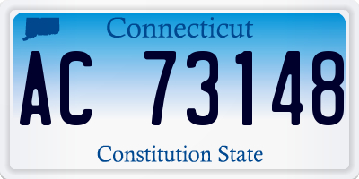 CT license plate AC73148