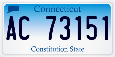CT license plate AC73151