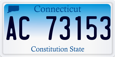 CT license plate AC73153