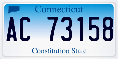 CT license plate AC73158