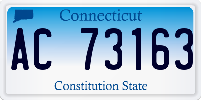CT license plate AC73163
