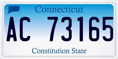 CT license plate AC73165
