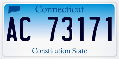 CT license plate AC73171