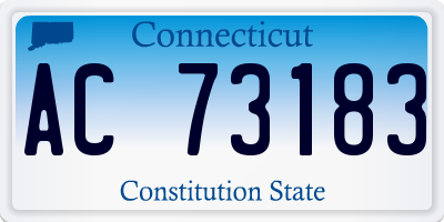 CT license plate AC73183