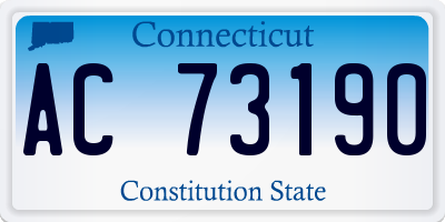CT license plate AC73190