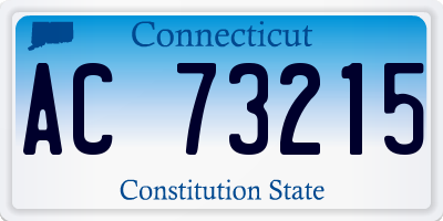 CT license plate AC73215