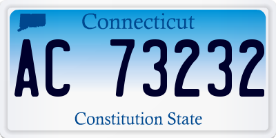 CT license plate AC73232