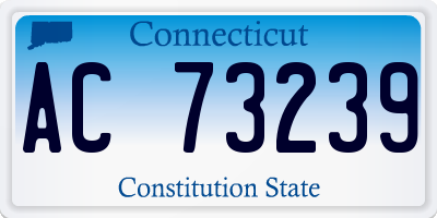 CT license plate AC73239