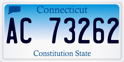 CT license plate AC73262