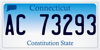 CT license plate AC73293