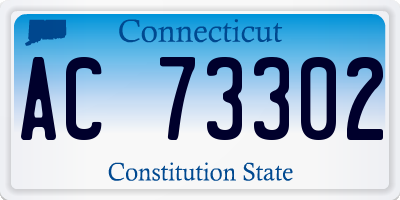 CT license plate AC73302
