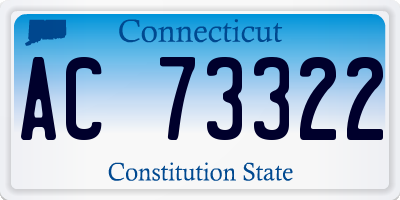 CT license plate AC73322