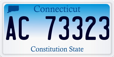 CT license plate AC73323