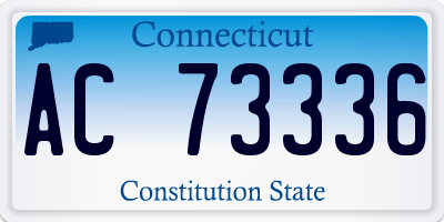 CT license plate AC73336