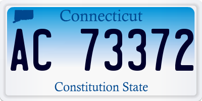 CT license plate AC73372
