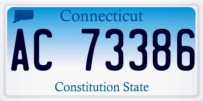 CT license plate AC73386