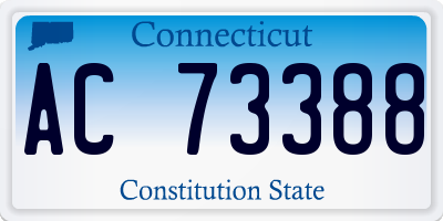 CT license plate AC73388