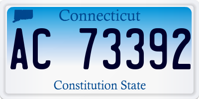 CT license plate AC73392