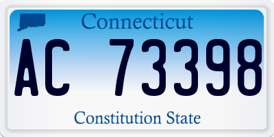 CT license plate AC73398