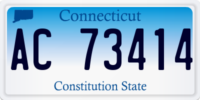 CT license plate AC73414