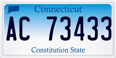 CT license plate AC73433