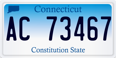 CT license plate AC73467