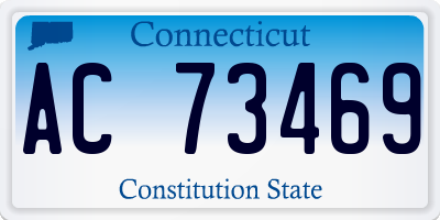 CT license plate AC73469
