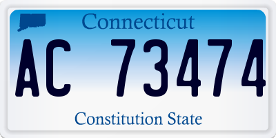 CT license plate AC73474