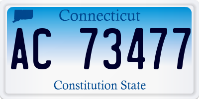 CT license plate AC73477
