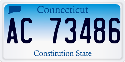 CT license plate AC73486