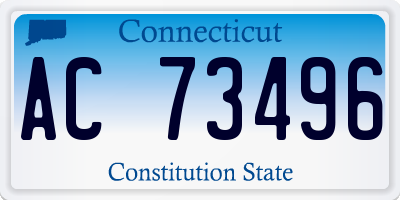 CT license plate AC73496