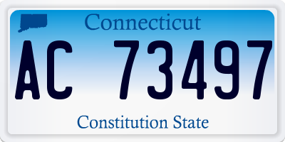 CT license plate AC73497
