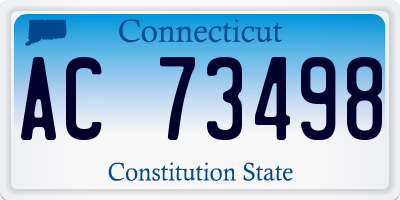 CT license plate AC73498