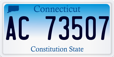 CT license plate AC73507