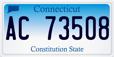 CT license plate AC73508