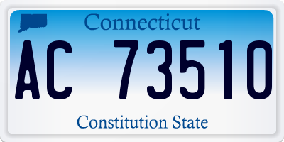 CT license plate AC73510