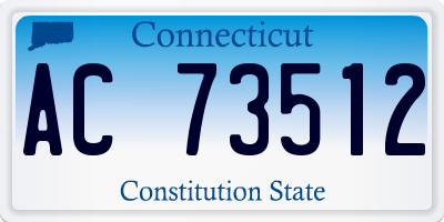 CT license plate AC73512
