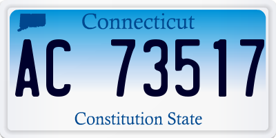 CT license plate AC73517