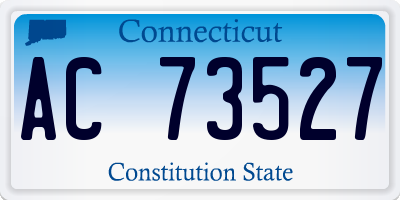 CT license plate AC73527