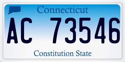 CT license plate AC73546